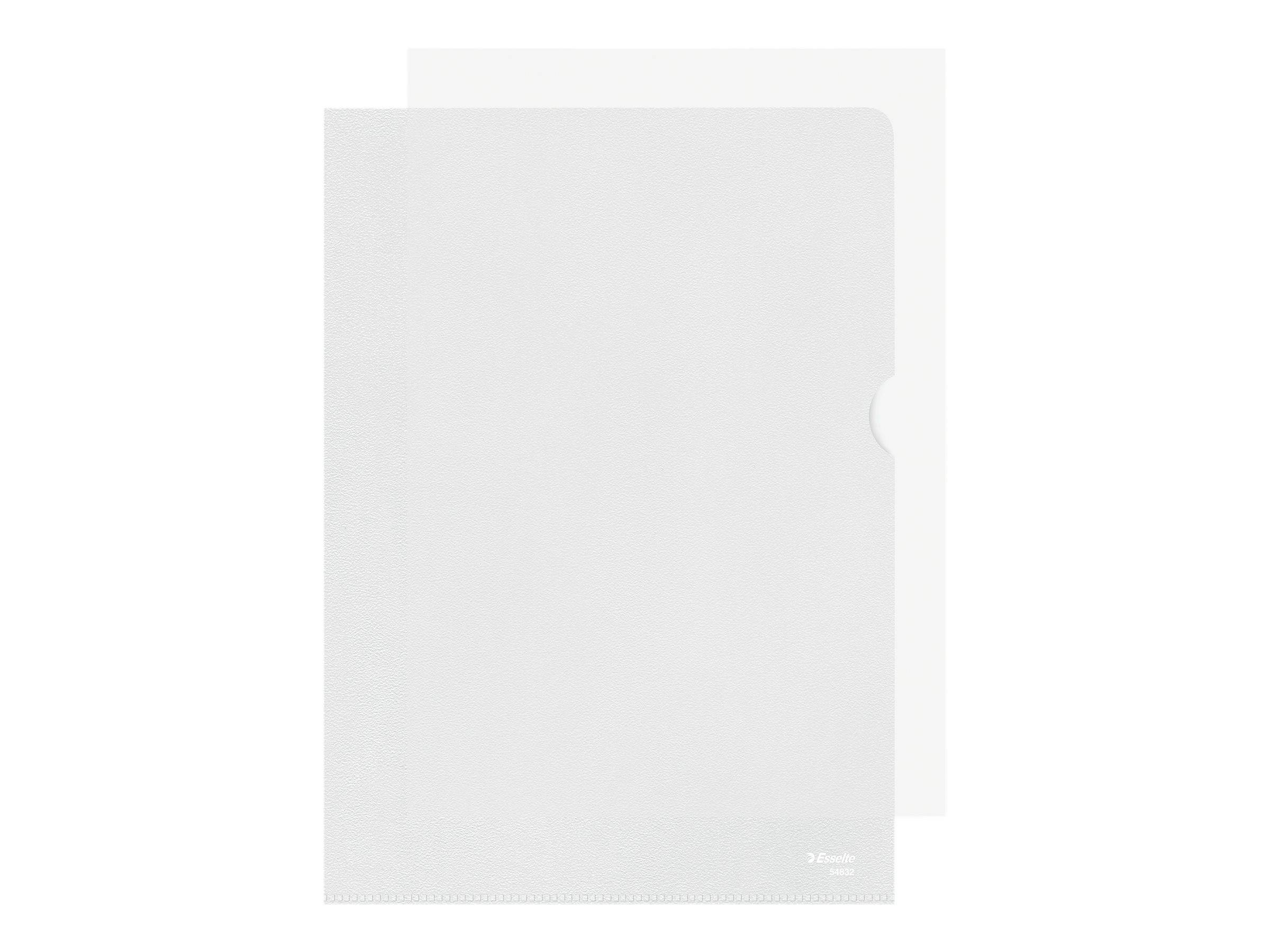 ESSELTE LEITZ - Esselte Standard Plus - L-förmiger Ordner - für A4 - Kapazität: 40 Blätter - durchsichtig (Packung mit 1-2
