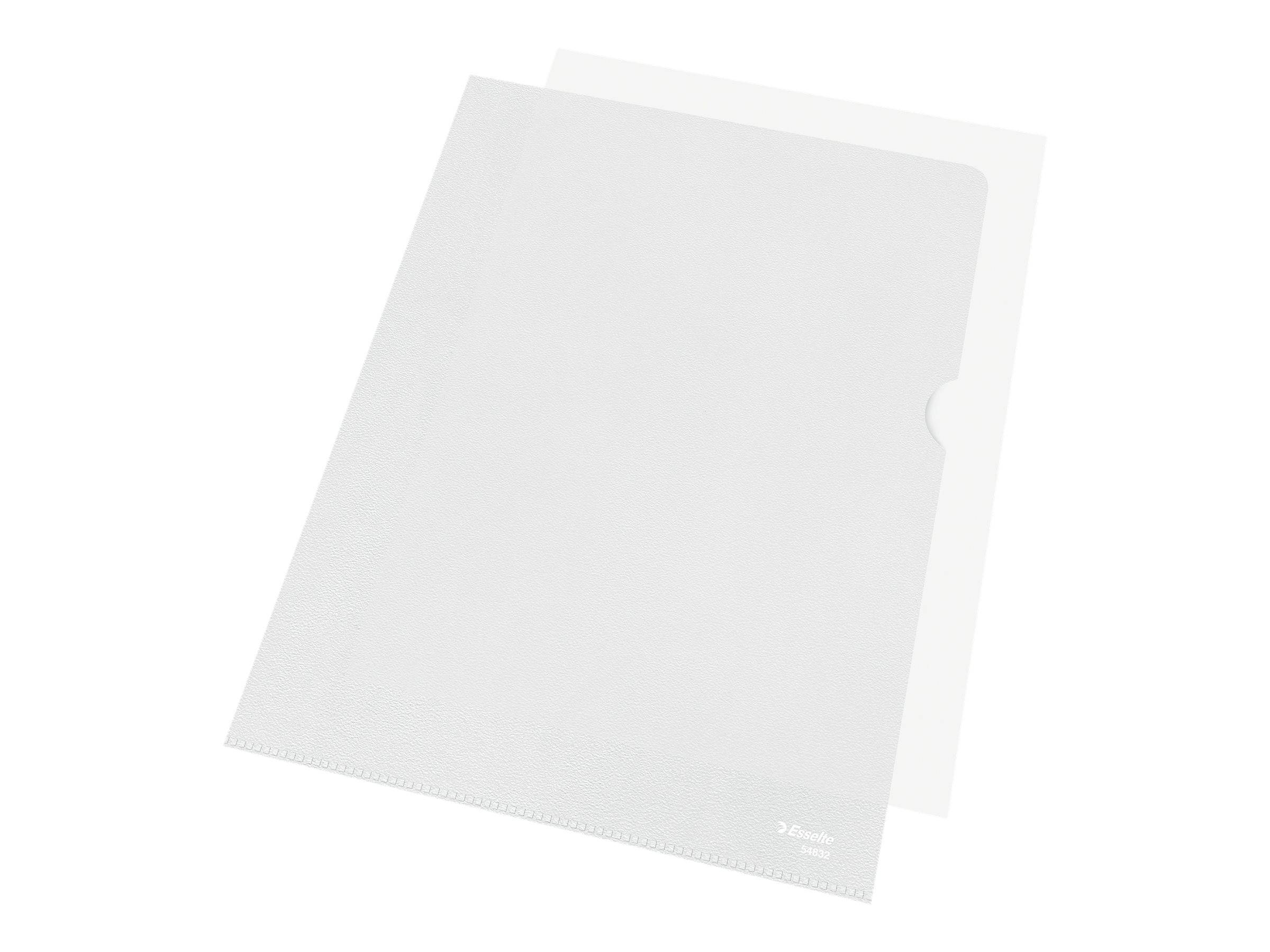 ESSELTE LEITZ - Esselte Standard Plus - L-förmiger Ordner - für A4 - Kapazität: 40 Blätter - durchsichtig (Packung mit 1-3