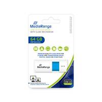 MEDIARANGE USB Stick 64GB MR974 - 64 GB - USB Typ-A - 2.0 - 16 MB/s - Dia - Blau-1