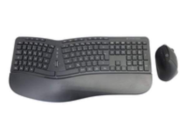 ORAZIO ERGO Set aus ergonomischer Tastatur und vertikaler Maus, QWERTZ deutsch, schwarz