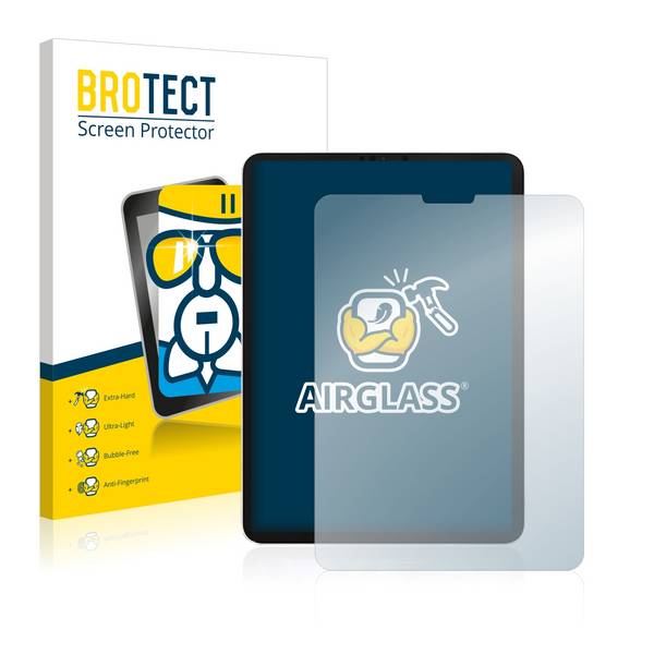BROTECT Schutzglas für Apple iPad Pro 11" 2021 (3. Gen.) Schutzfolie Panzer Folie Glas Display Schutz klar