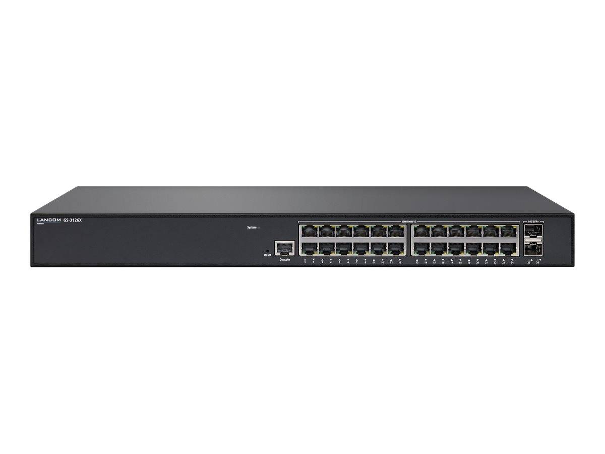 GS-3126X - Switch - L3 Lite - managed - 24 x 10/100/1000 + 2 x 10 Gigabit SFP+ (-0