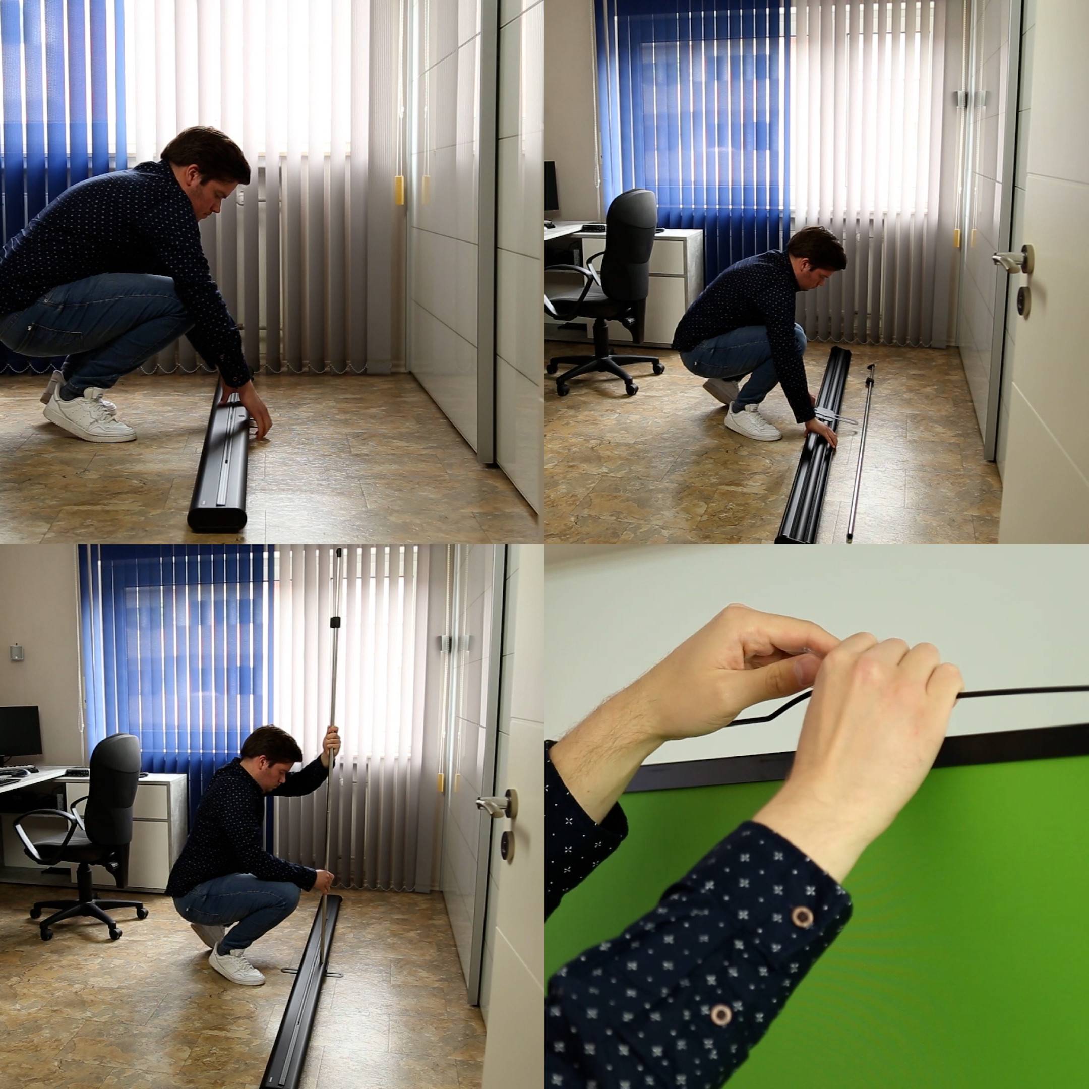 celexon Mobile Lite Chroma Key Green Screen 150 x 200 cm-2