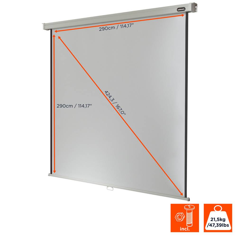 celexon Leinwand Rollo Professional 300 x 300 cm - 167"-4