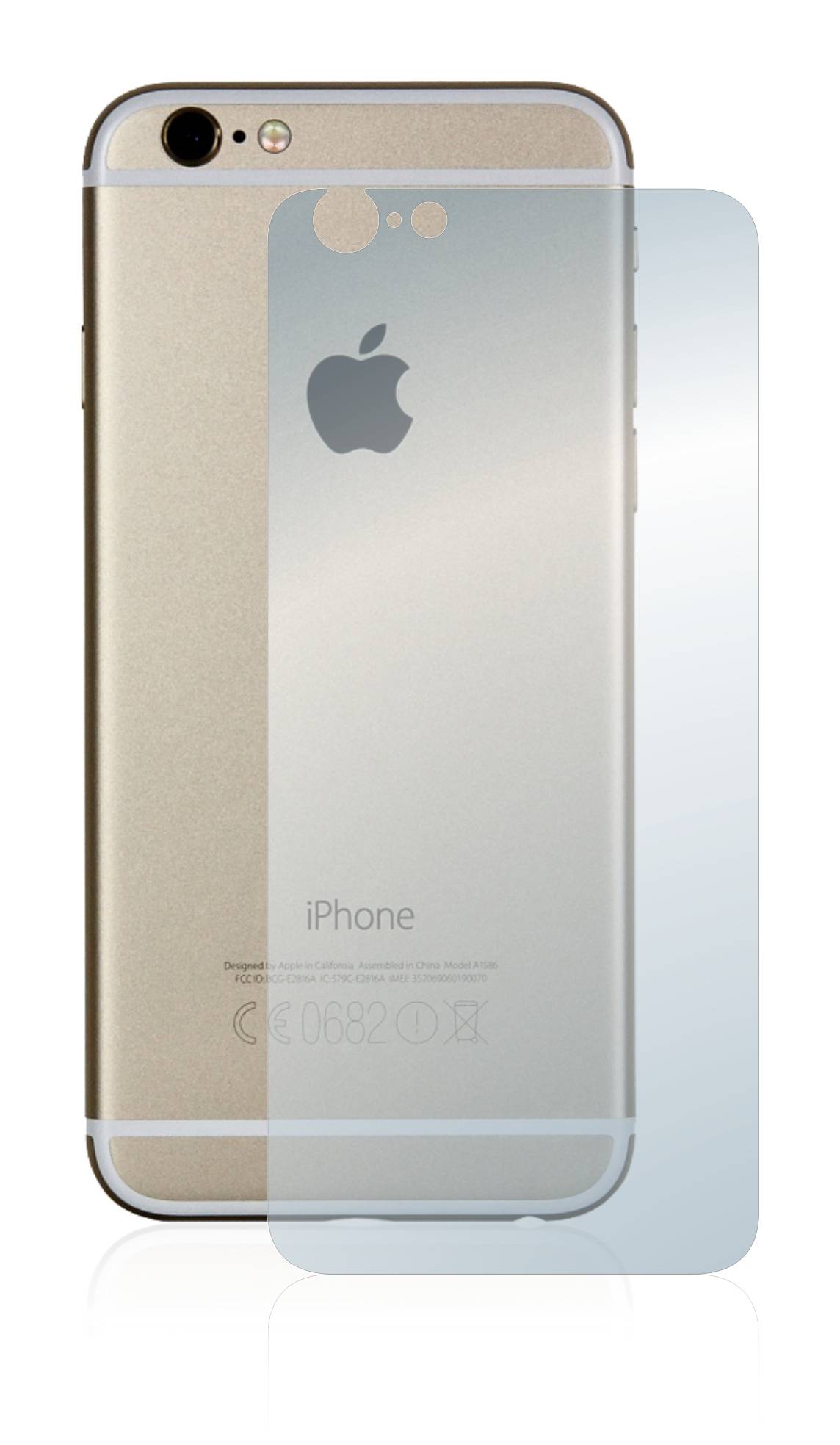 BROTECT AirGlass Flexible Panzerglasfolie für Apple iPhone 6S Rückseite (gesamte Fläche) Matt Entspiegelt-1