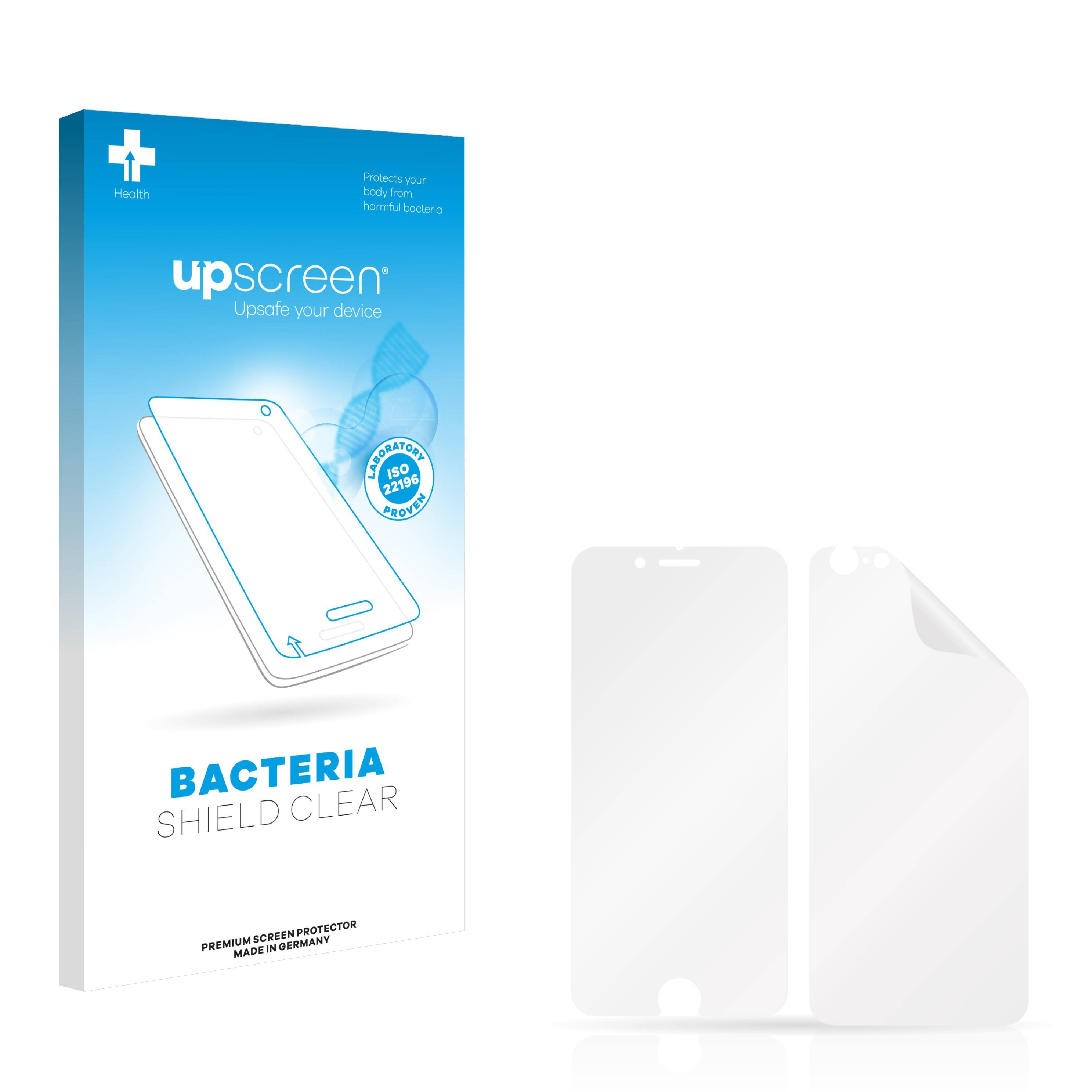 upscreen Schutzfolie für Apple iPhone 6 (Display+Rückseite) Antibakterielle Folie Klar Anti-Kratzer-2