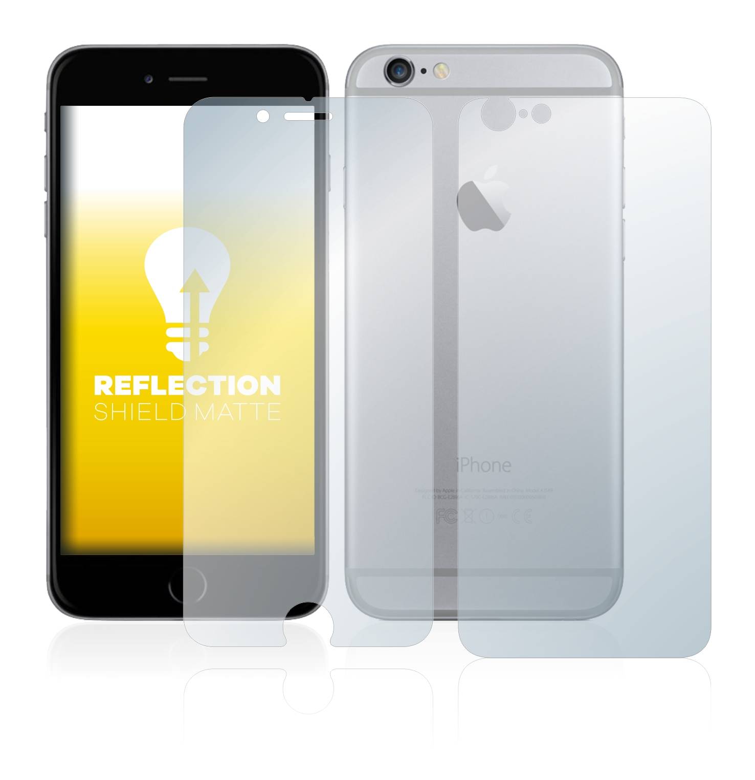 upscreen Schutzfolie für Apple iPhone 6S (Display+Rückseite) Folie Matt Entspiegelt Anti-Reflex-1
