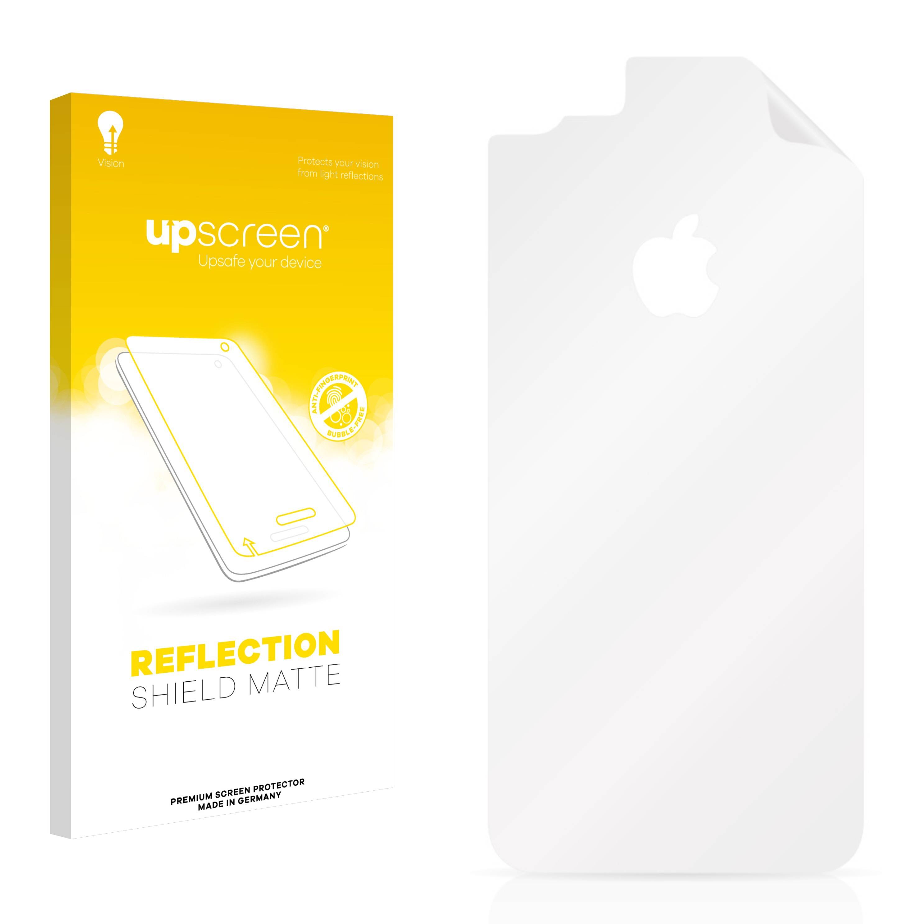 upscreen Schutzfolie für Apple iPhone 7 Rückseite (gesamte Fläche+LogoCut) Folie Matt Entspiegelt Anti-Reflex-0