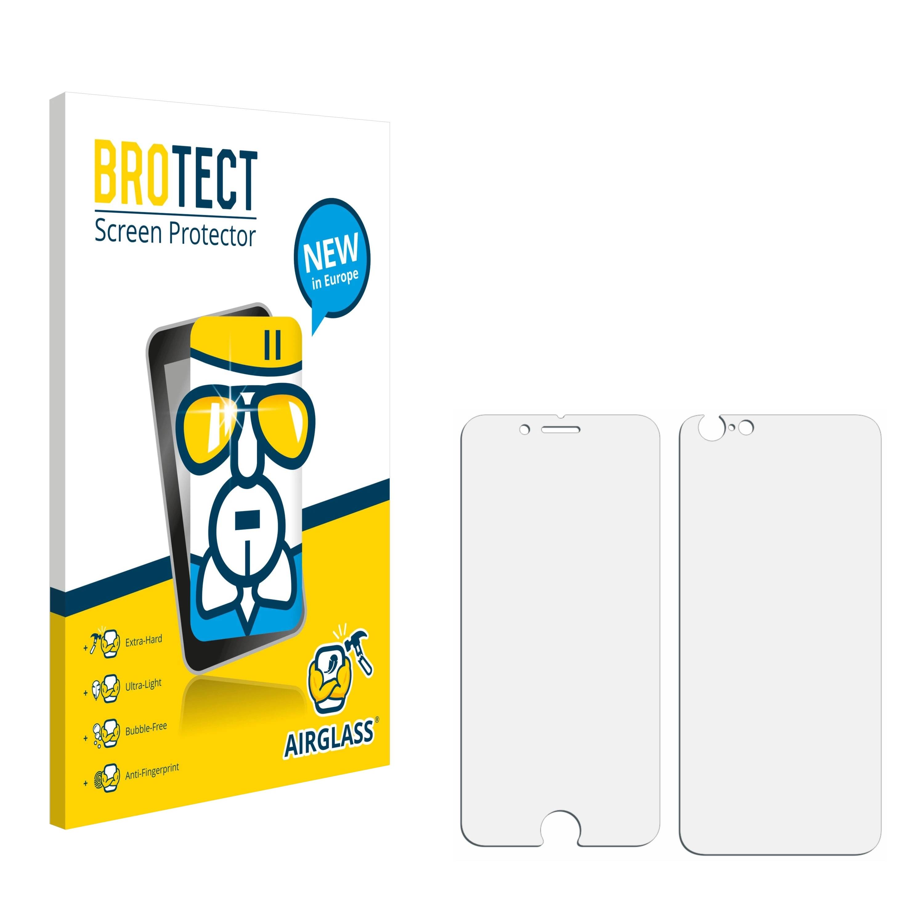 BROTECT AirGlass Flexible Panzerglasfolie für Apple iPhone 6 (Display+Rückseite) Klar Transparent-2