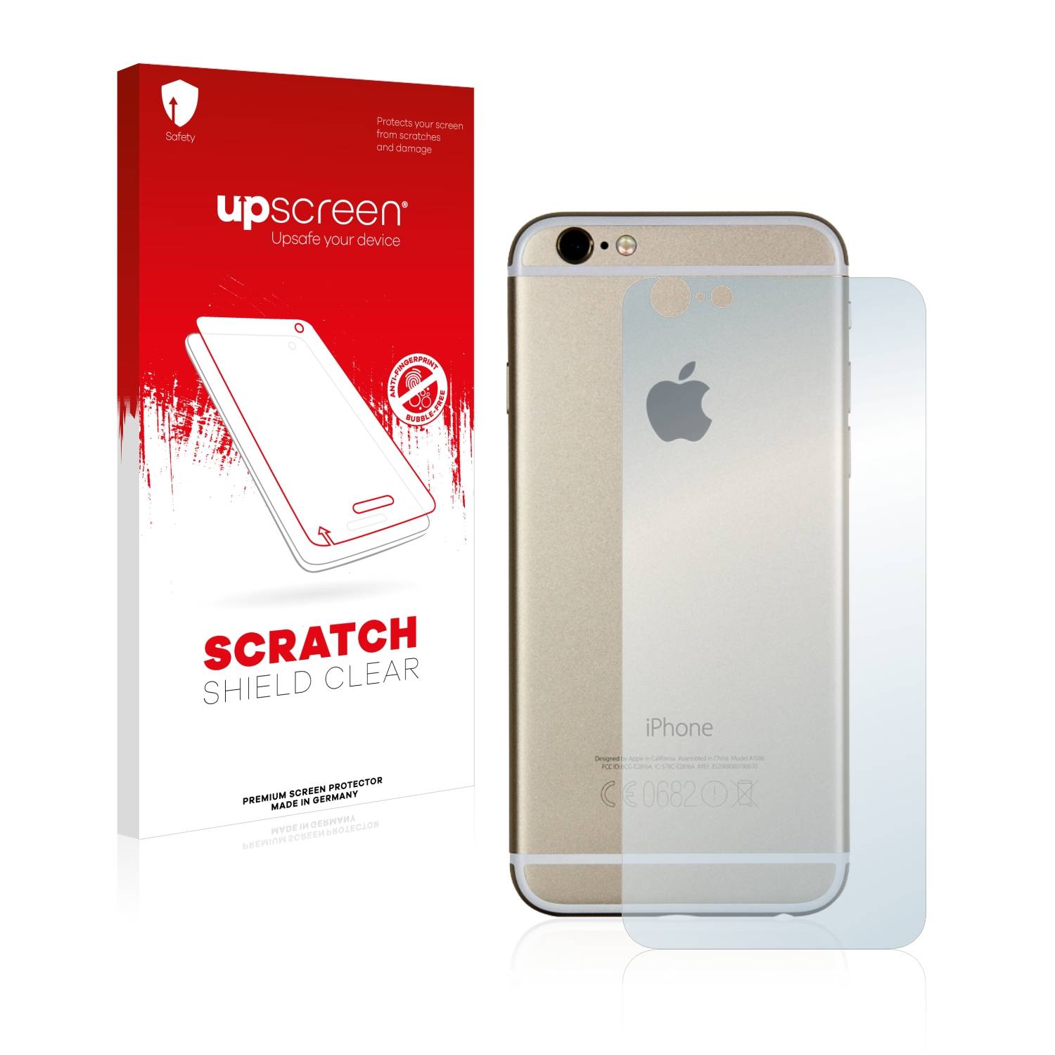 upscreen Schutzfolie für Apple iPhone 6S Rückseite (gesamte Fläche) Kratzschutz Anti-Fingerprint Klar-0