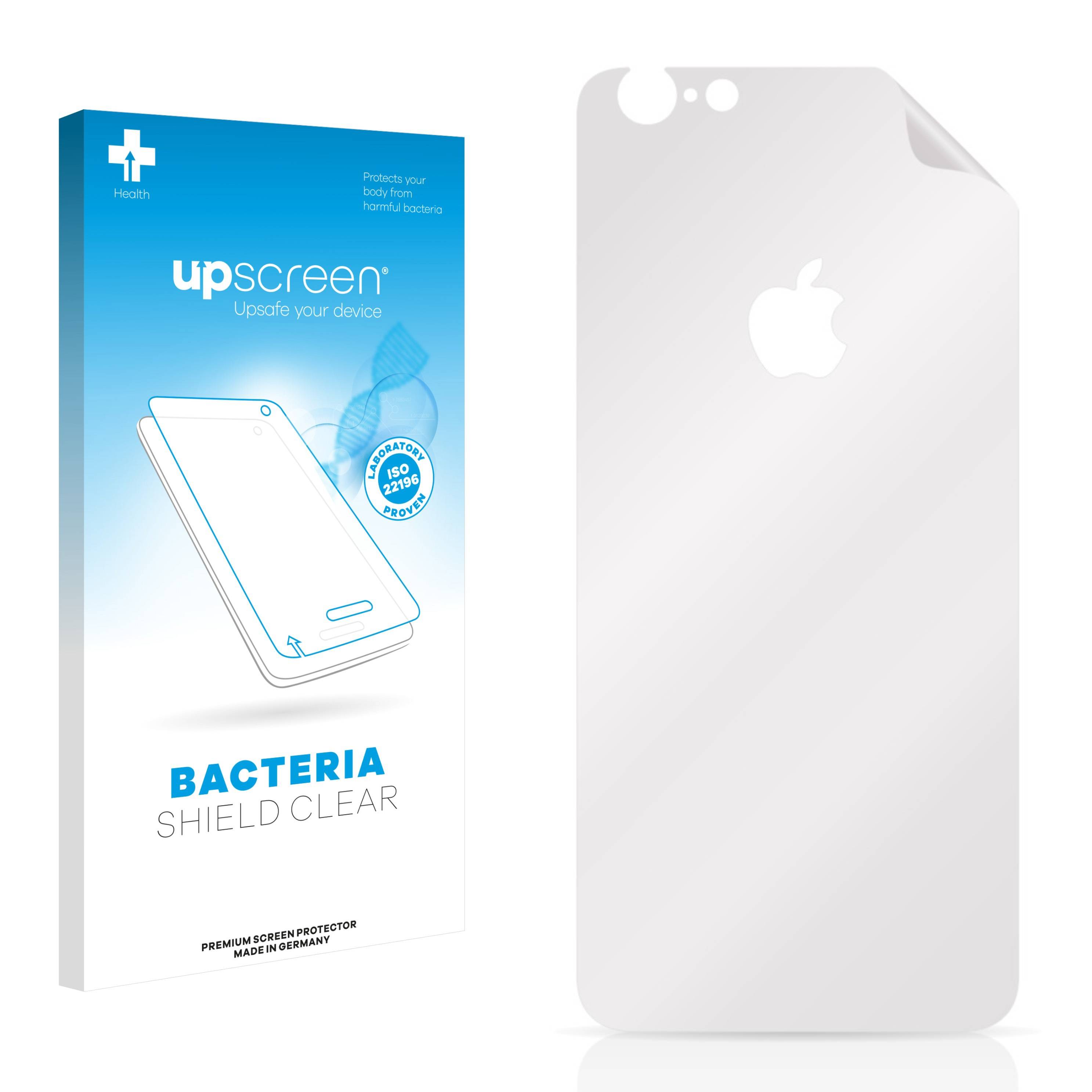 upscreen Schutzfolie für Apple iPhone 6 Rückseite (gesamte Fläche+LogoCut) Antibakterielle Folie Klar Anti-Kratzer-0