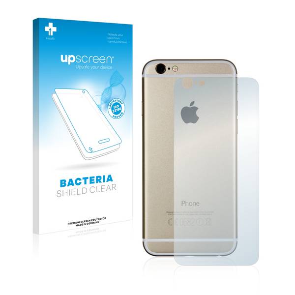 upscreen Schutzfolie für Apple iPhone 6S Rückseite (gesamte Fläche) Antibakterielle Folie Klar Anti-Kratzer