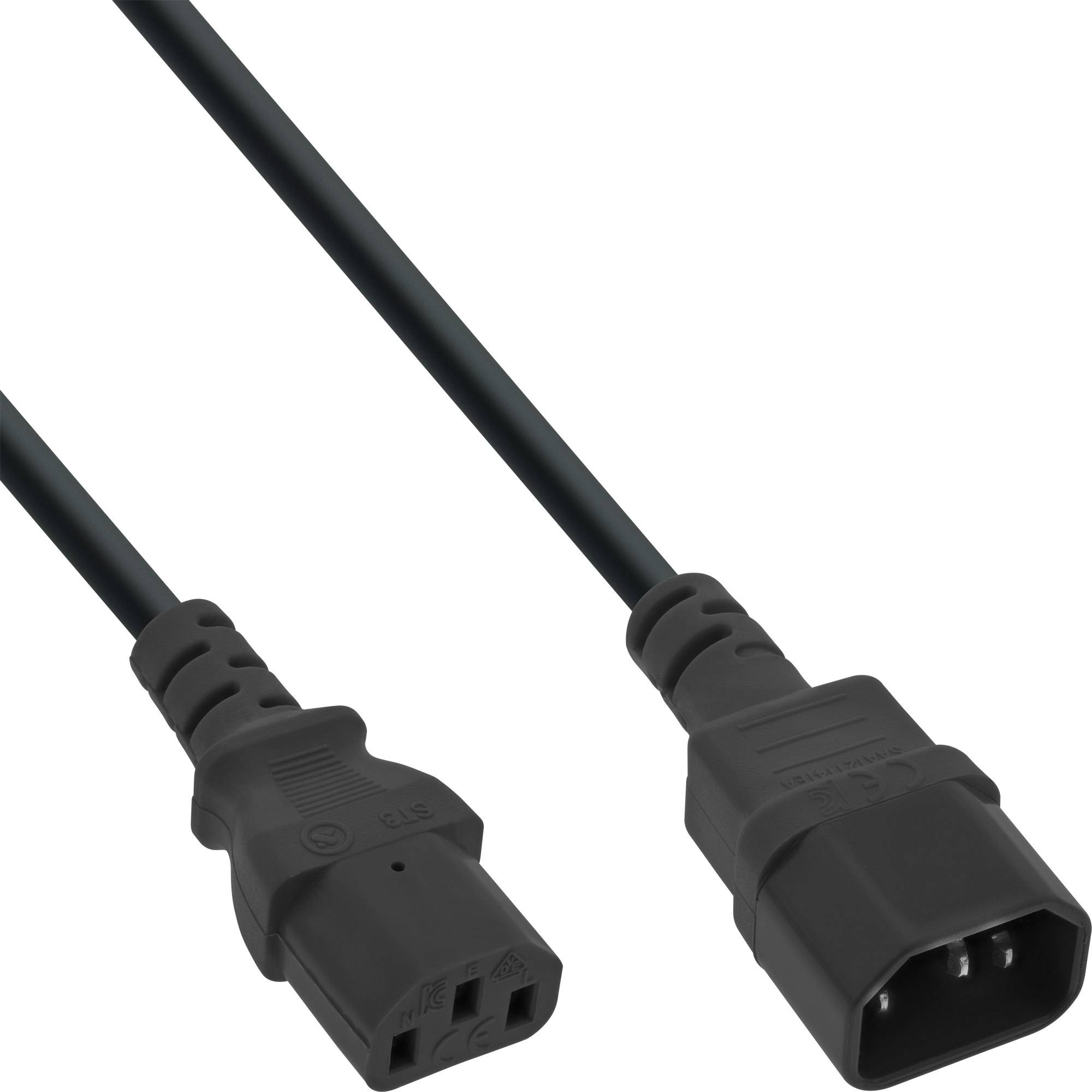 InLine® Kaltgeräteverlängerung, C13 auf C14, 3m-0