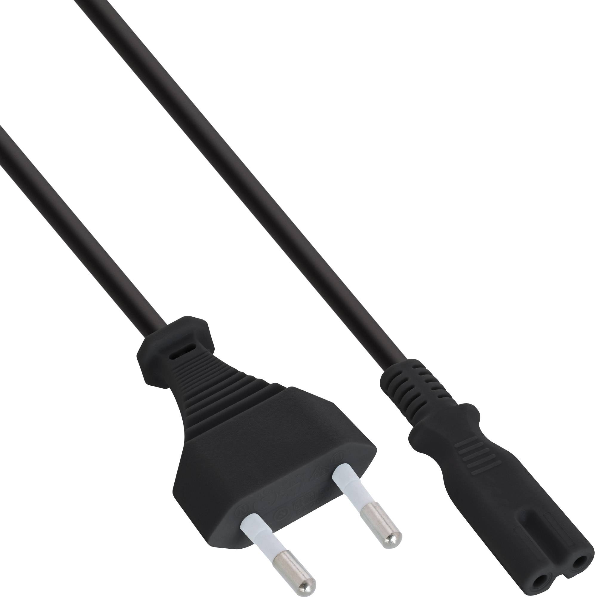 InLine® Netzkabel, Netzstecker auf Euro 8 C7 Stecker, 1,80m-0