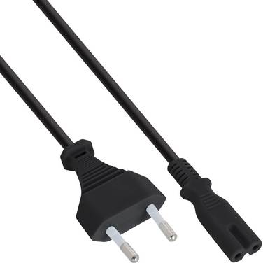 InLine® Netzkabel, Netzstecker auf Euro 8 C7 Stecker, 5m