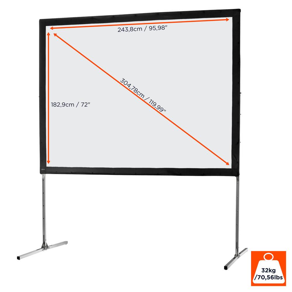 celexon Faltrahmen Leinwand Mobil Expert 244 x 183cm, Frontprojektion-3