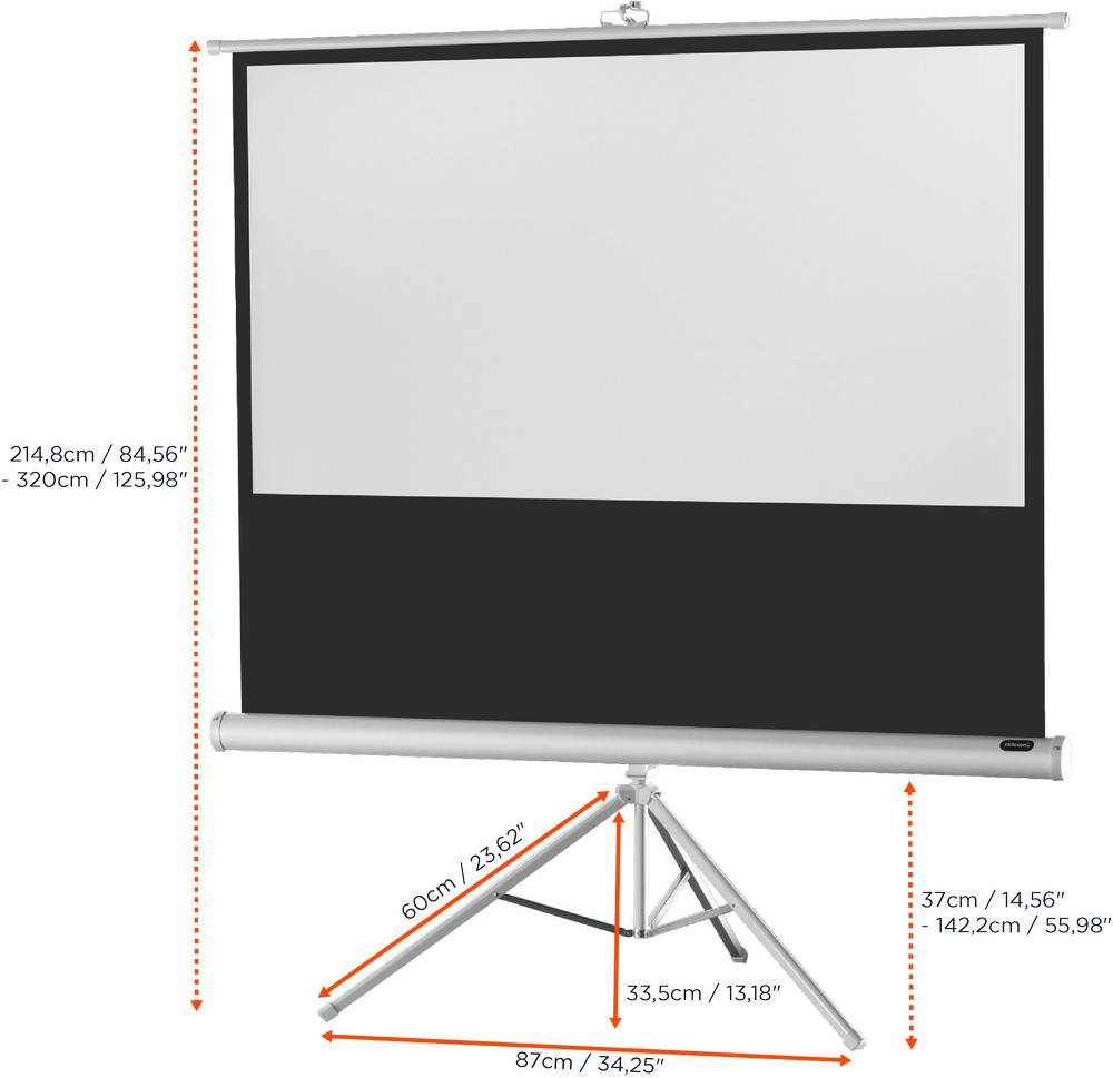 celexon Stativleinwand Economy 219 x 123 cm - White Edition-4