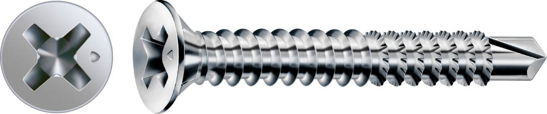 SPAX FEX-A Beschlagschraube Bohrschraube WIROX Grobgewinde Senkkopf Kreuzschlitz Bohrspitze 3,9 x 38mm - 1000 Stück-0
