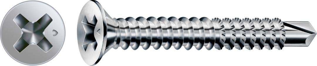 SPAX FEX-A Beschlagschraube Bohrschraube WIROX Grobgewinde Senkkopf Kreuzschlitz Bohrspitze 3,9 x 32mm - 1000 Stück-0