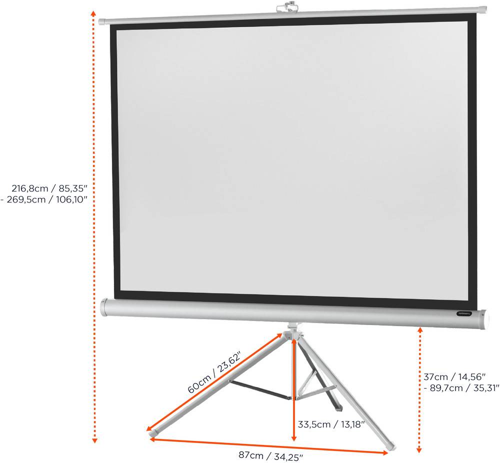 celexon Stativleinwand Economy 211 x 160 cm - White Edition-4