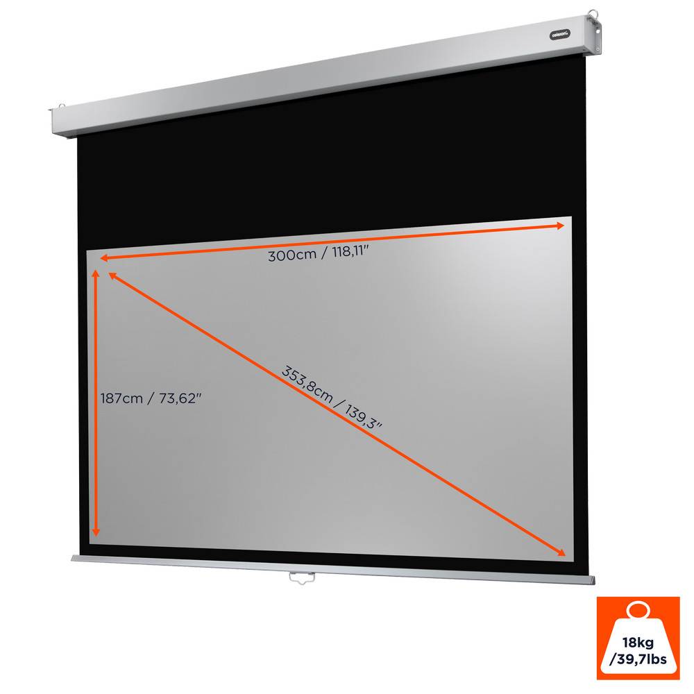 celexon Leinwand Rollo Professional Plus 300 x 187 cm - 139"-1