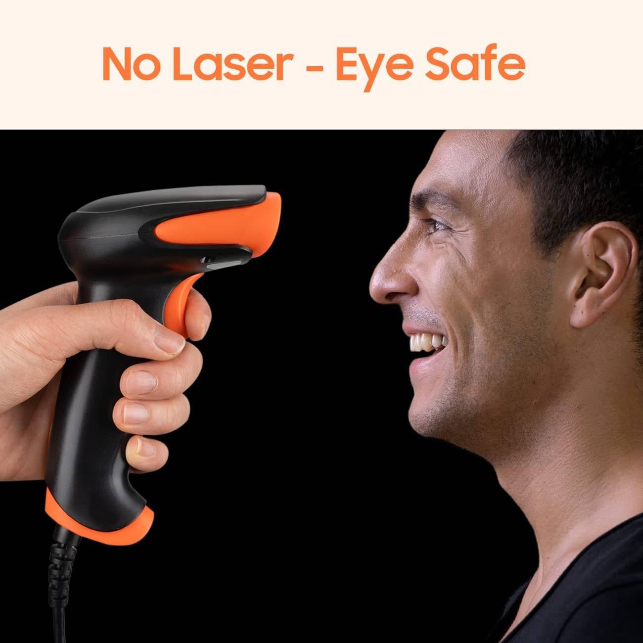 Tera Barcode Scanner 1D CCD Handlich Plug und Play Barcode-Leser SchnellerPräziser Modell 1500C-1