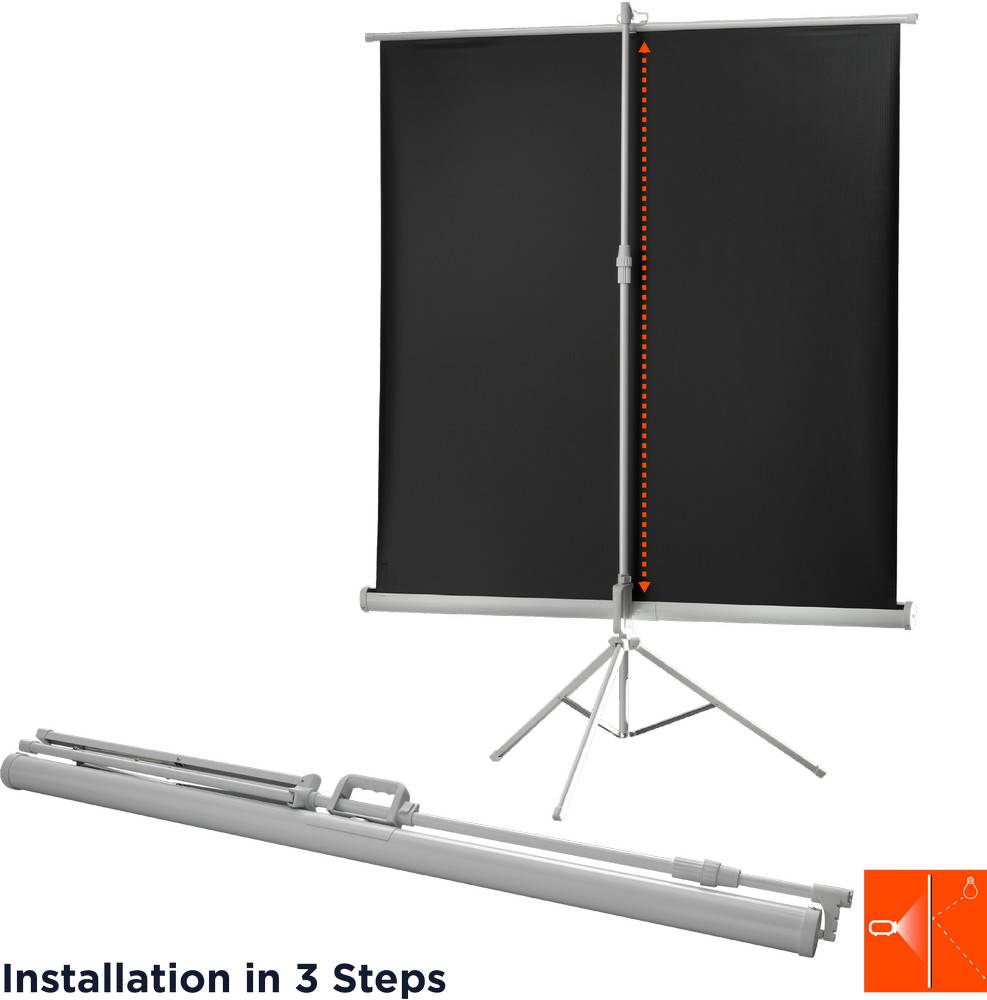 celexon Stativleinwand Economy 184 x 184 cm - White Edition-4
