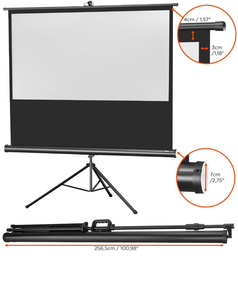 celexon Stativleinwand Economy 244 x 138 cm-3