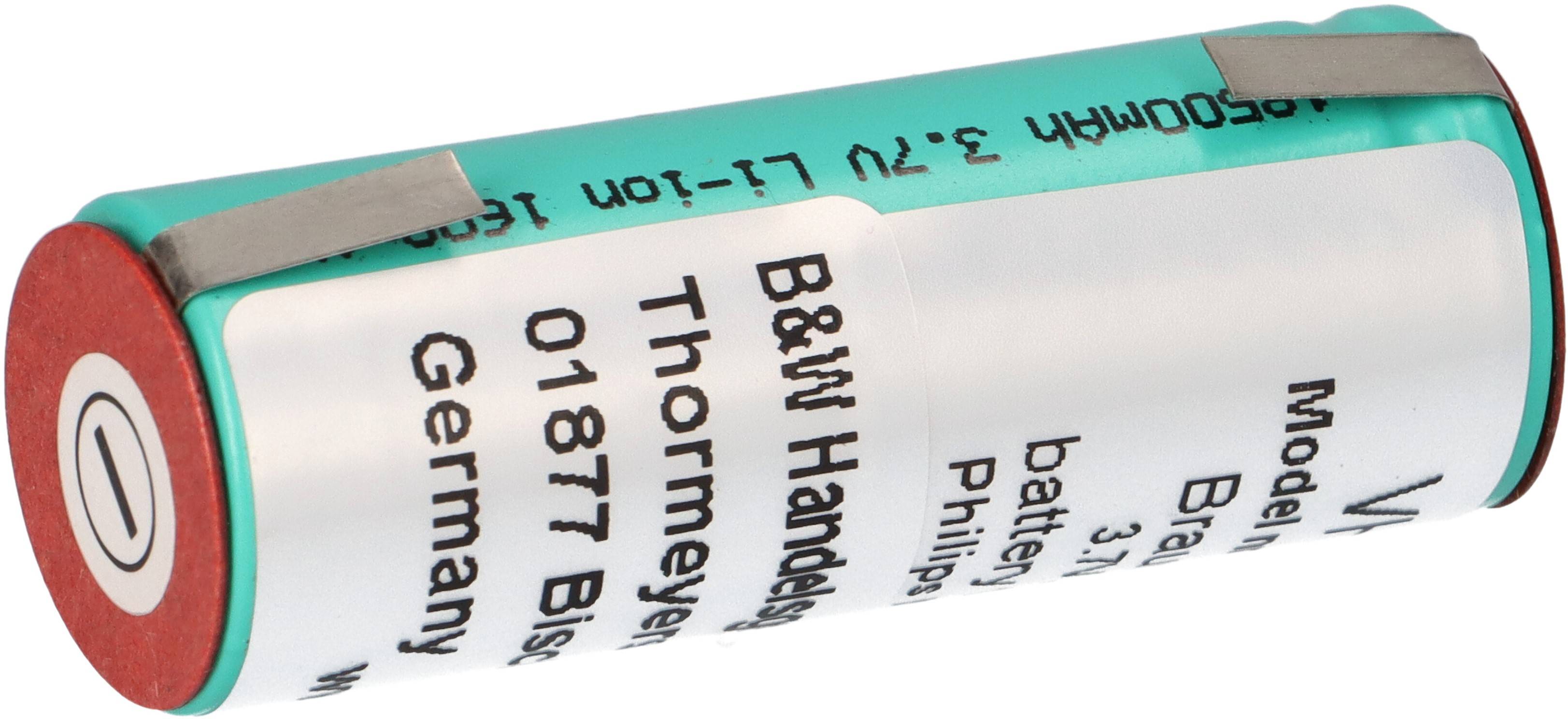 Rasierer-Akku 3,7V 1600mAh Li-Ion passend für Braun 5671 Philips Norelco 8892XL-0