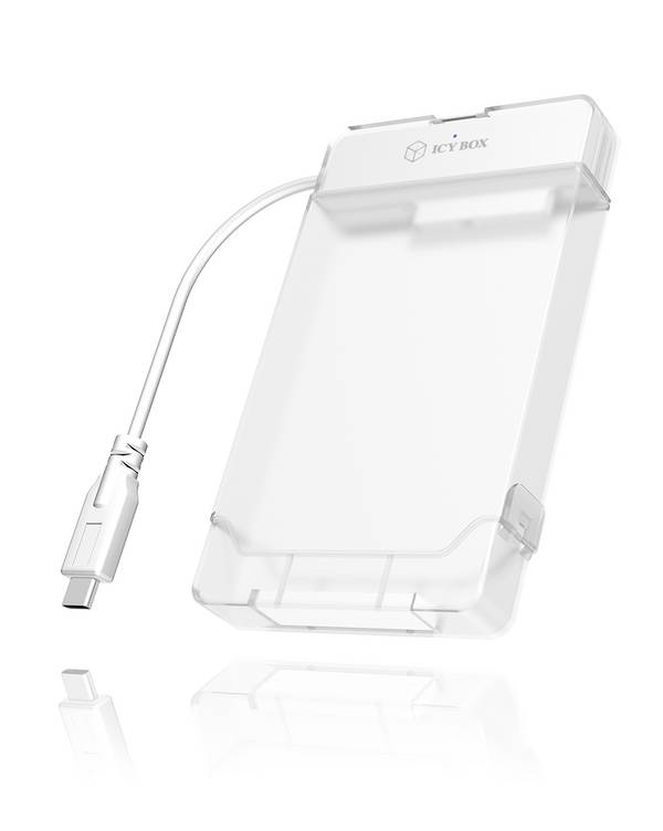 IB-AC703-C, USB 3.2 zu 2,5" SATA Festplatten (9,5 mm Höhe) Adapter Kabel mit Schutzbox, Zugriff LED