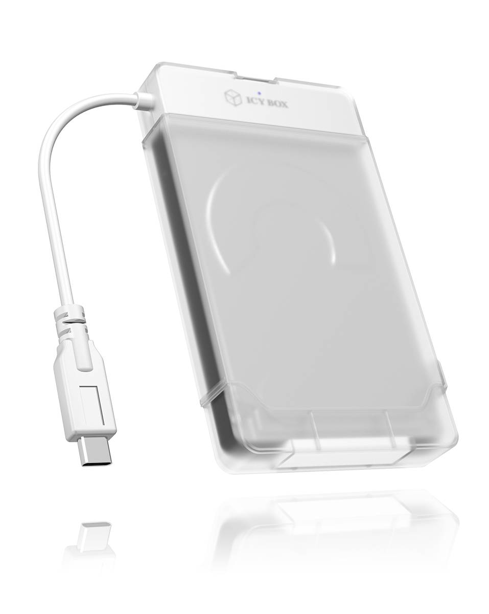 IB-AC703-C, USB 3.2 zu 2,5" SATA Festplatten (9,5 mm Höhe) Adapter Kabel mit Schutzbox, Zugriff LED-1