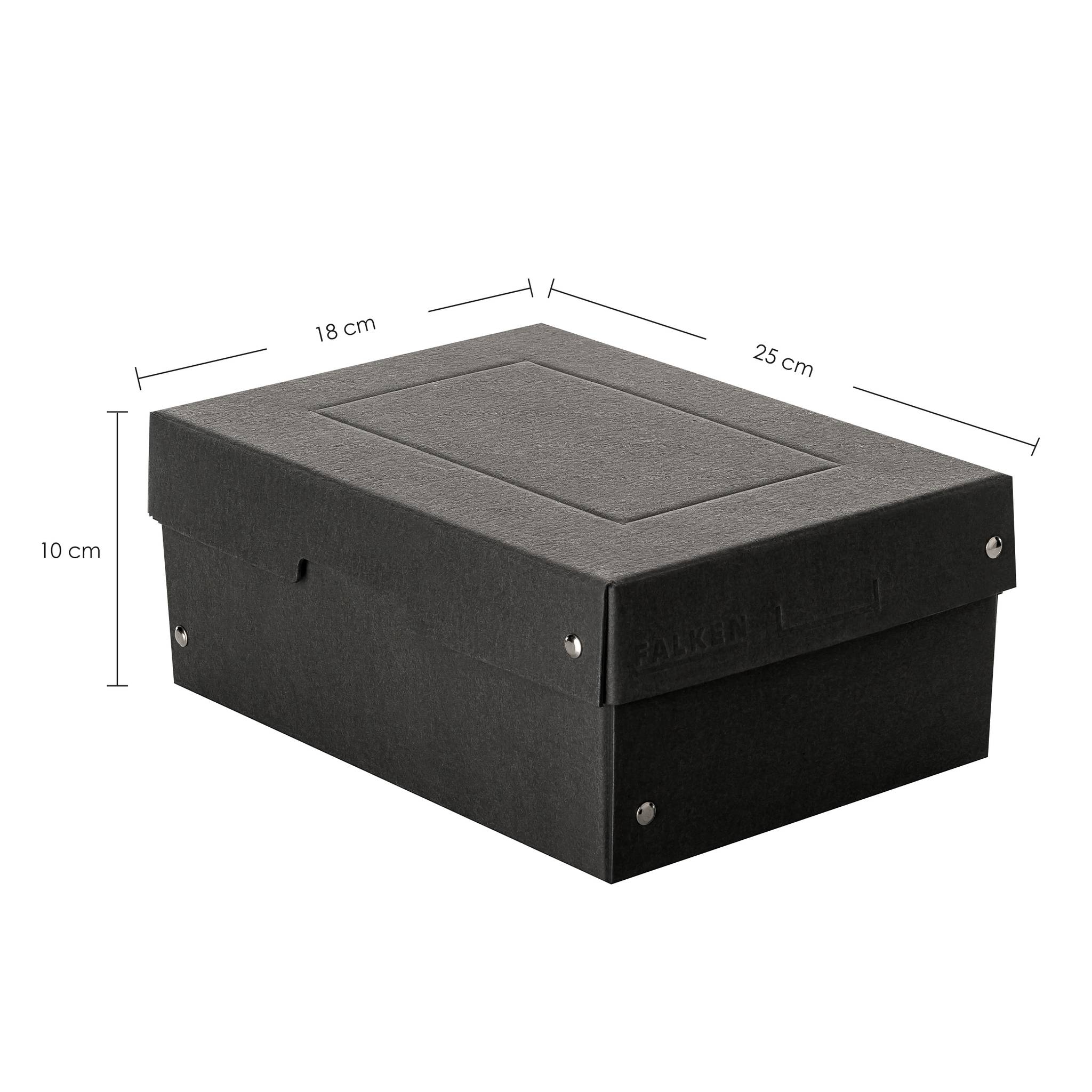 Falken 5x PURE Box Black DIN A5, Füllhöhe 100 mm schwarz - Schwarz - 22001720F-2