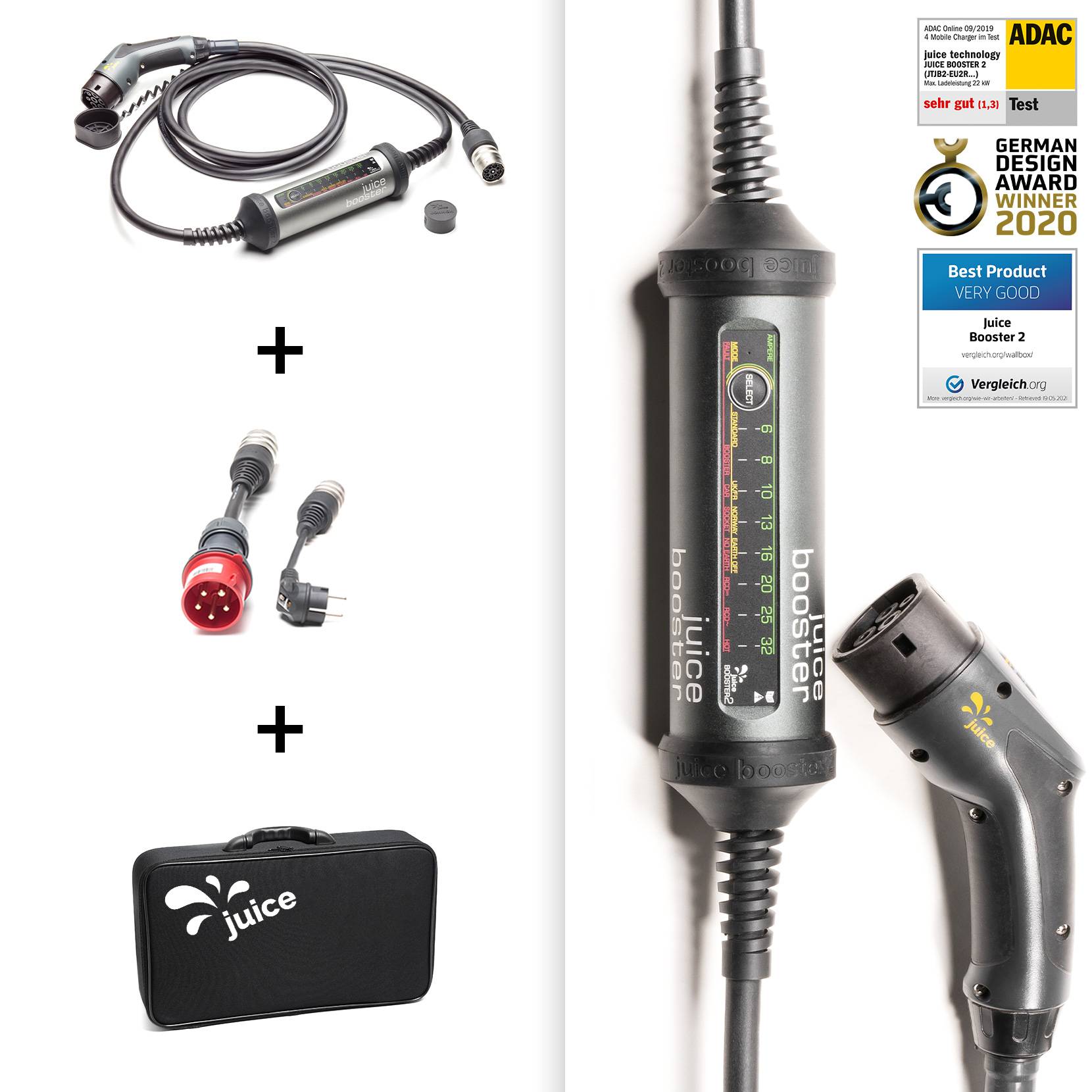 juice technology Juice Booster 2 Basic Mobile Ladestation Typ 2 Mode 2 32 A Anzahl Anschlüsse 1 22 kW RFID-1