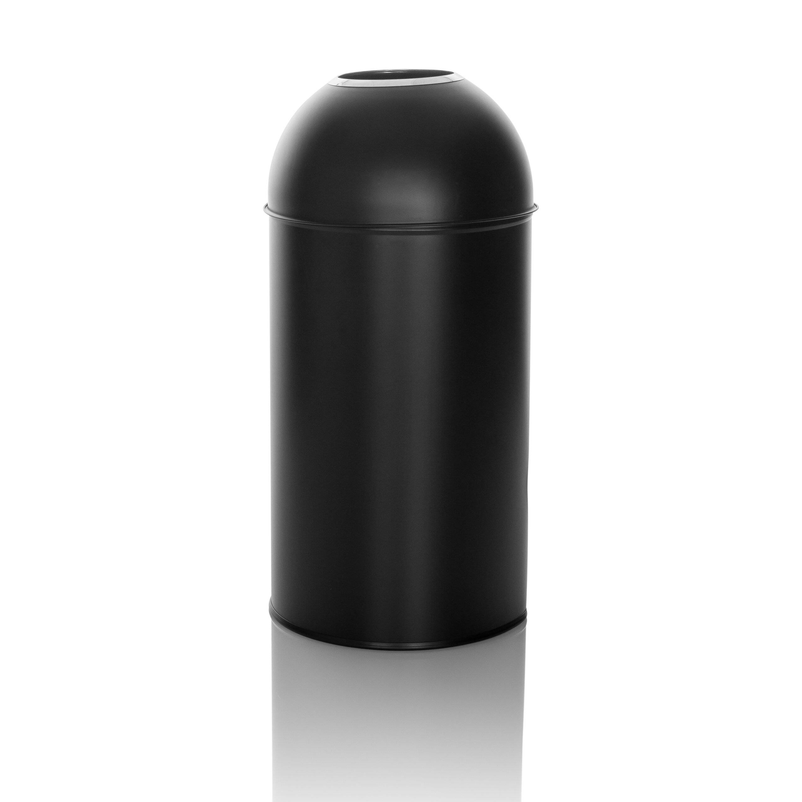 Abfallsammler Mülleimer CLEAN OR 50L schwarz matt Inneneimer Metall hjh OFFICE-0