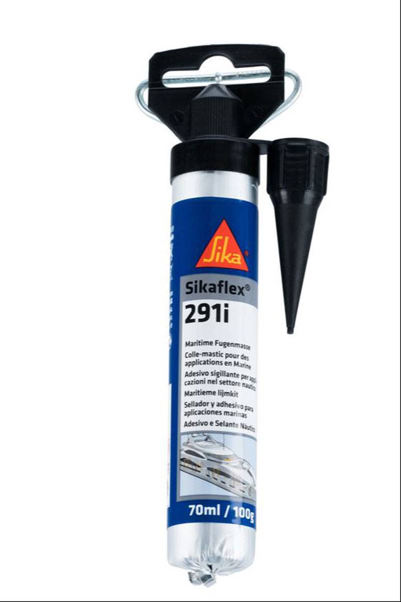 Sikaflex-291i, haftstarker Marine-Dichtstoff, 70 ml, schwarz 487383 VPE 24 Beutel