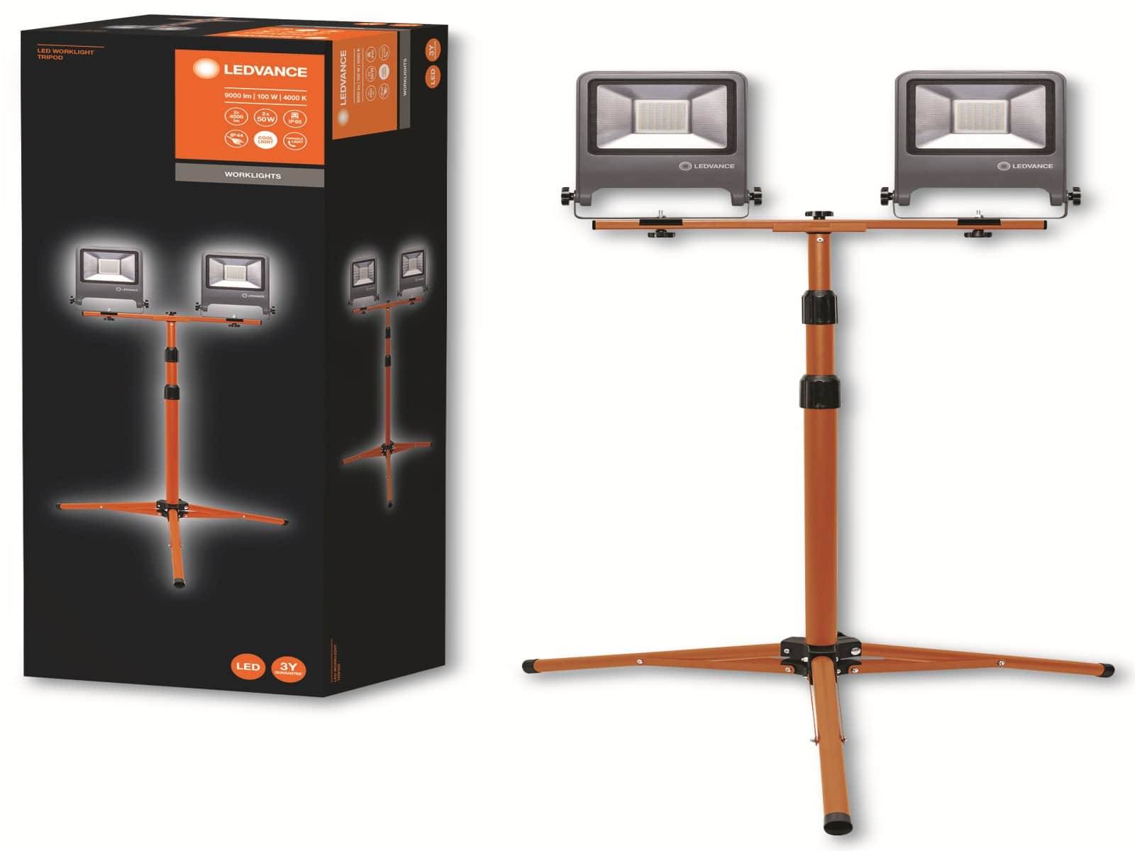 Symbolbild für LEDVANCE LED Worklights - TRIPOD L Baustrahler Stativlänge (max.): 1500 mm 100 W 9000 lm Neutralweiß 4058075213999