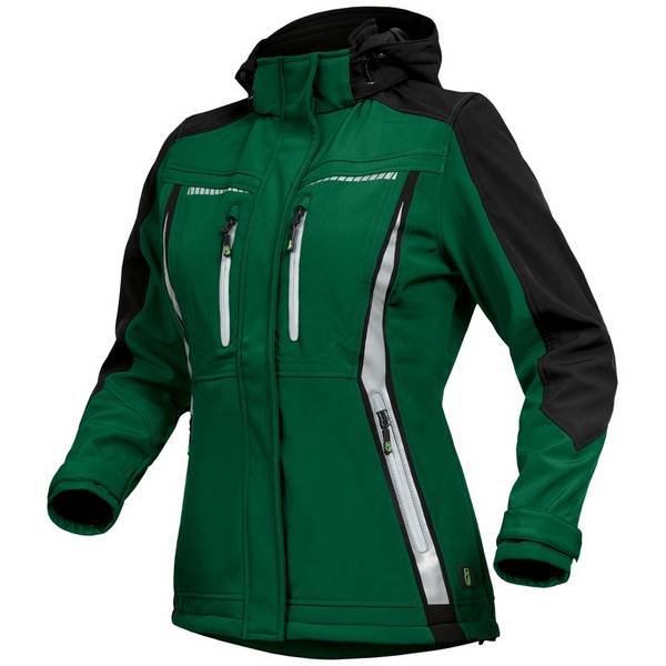Leibwächter Sommer-Softshelljacke Damen FLXDS Gr. 48 grün/schwarz