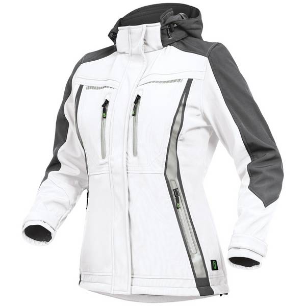Leibwächter Sommer-Softshelljacke Damen FLXDS Gr. 34 weiß/grau