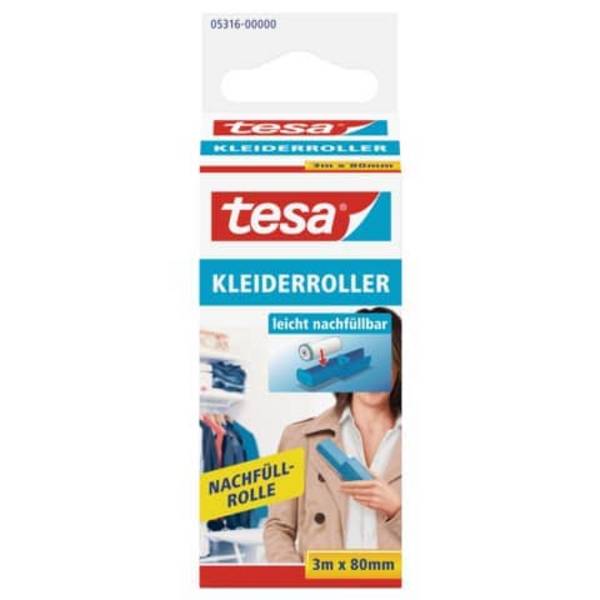 tesa Kleiderroller Nachfüllpackung, 3m x 80mm