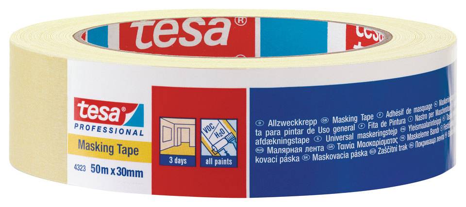 tesakrepp 4323 Basic, 50m x 100mm, hellbeige-0