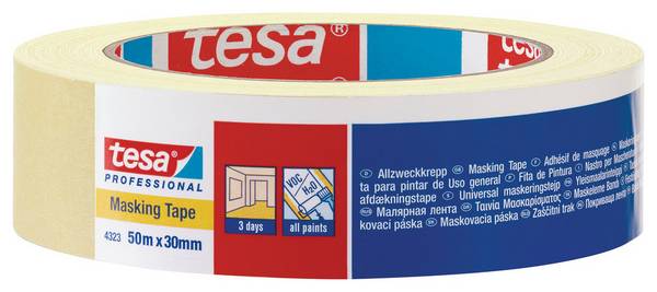 tesakrepp 4323 Basic, 50m x 25mm, hellbeige