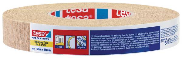 tesakrepp 4319, 200m x 19mm, hellbraun