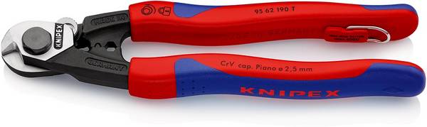 Knipex 95 62 190 T BK Drahtseilschere m Befestigun gsöse