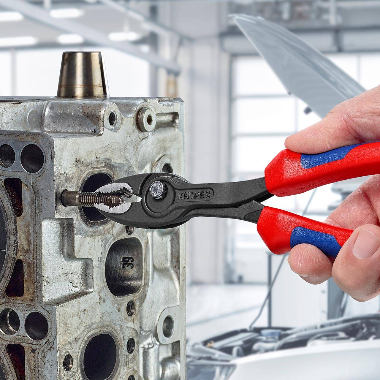 Knipex 82 02 200 SB TwinGrip Frontgreifzange 200mm Mehrkomponenten-Griff, vsl. LT: KW 07/2022-2