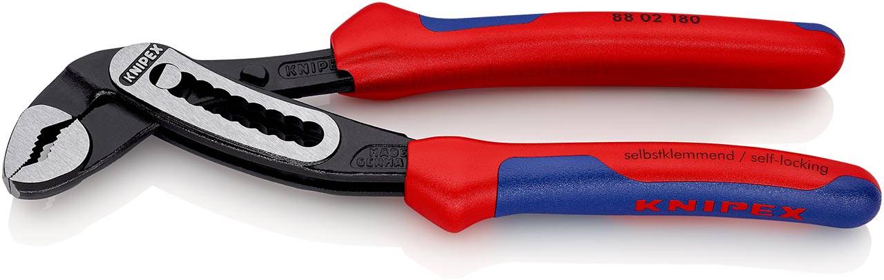 Alligator® Wasserpumpenzange mit Mehrkomponenten-Hüllen, schwarz atramentiert, 180 mm (SB-Karte/Blister)-0