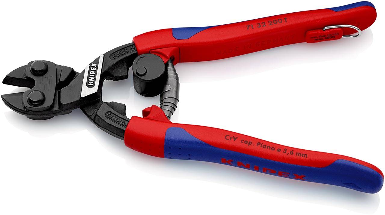 CoBolt® Kompakt-Bolzenschneider mit Öse, Öffnungsfeder, schwarz, 200 mm-1