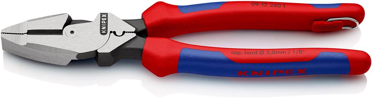 Kraft-Kombizange "Lineman's Pliers" TT, Öse, Kabel-Einziehhilfe, schwarz, 240 mm-0