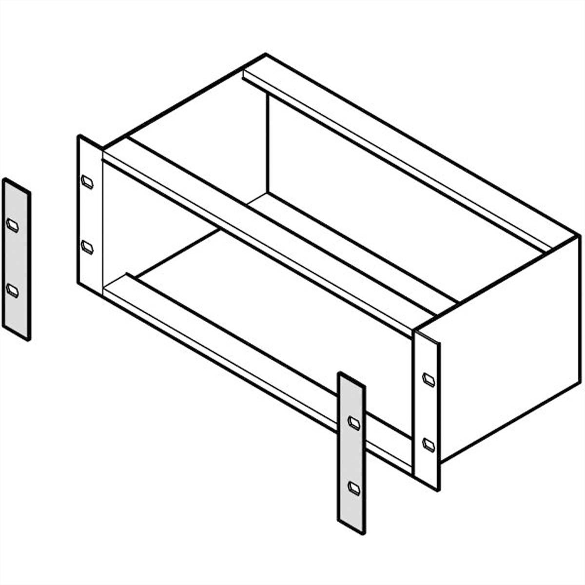SCHROFF Deckplatten für Seitenwände Typ L - DECKPLATTE 3HE O.GRIFFL.-2