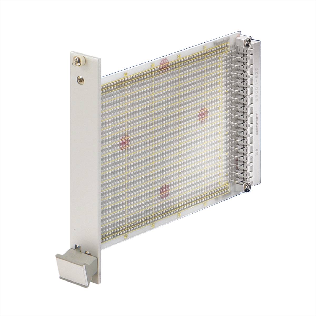 SCHROFF Steckbaugruppen mit Aushebegriff in Trapezform - Frontplatte ungeschirmt - STECKBAUGRUPPE 3HE 4TE EL/C-1