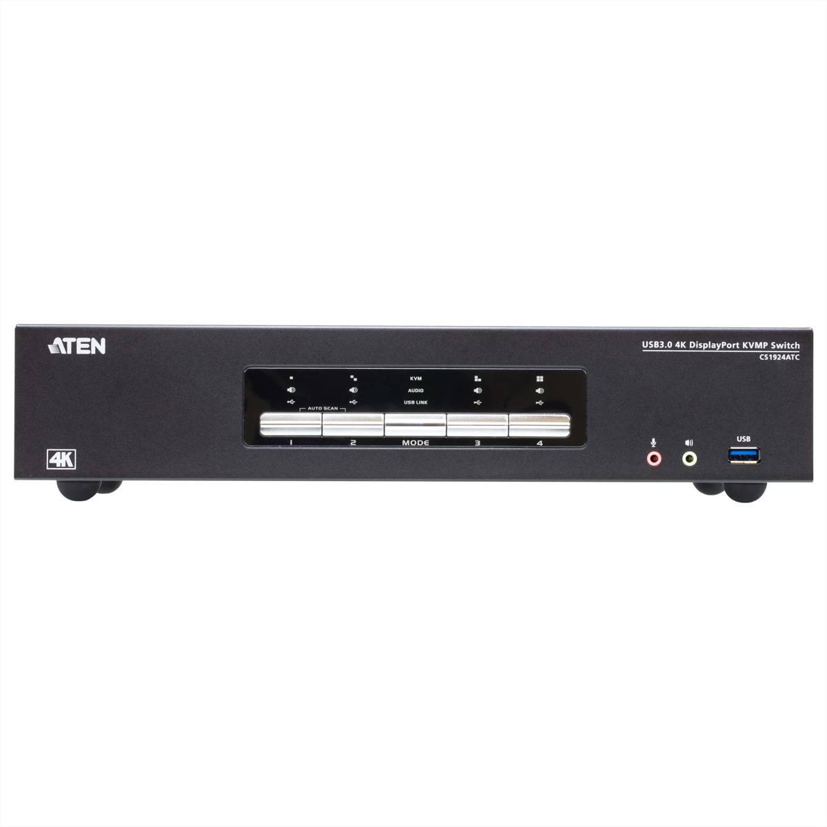 ATEN CS1924ATC 4-Port USB 3.0 4K DisplayPort KVM Switch für ATC-2